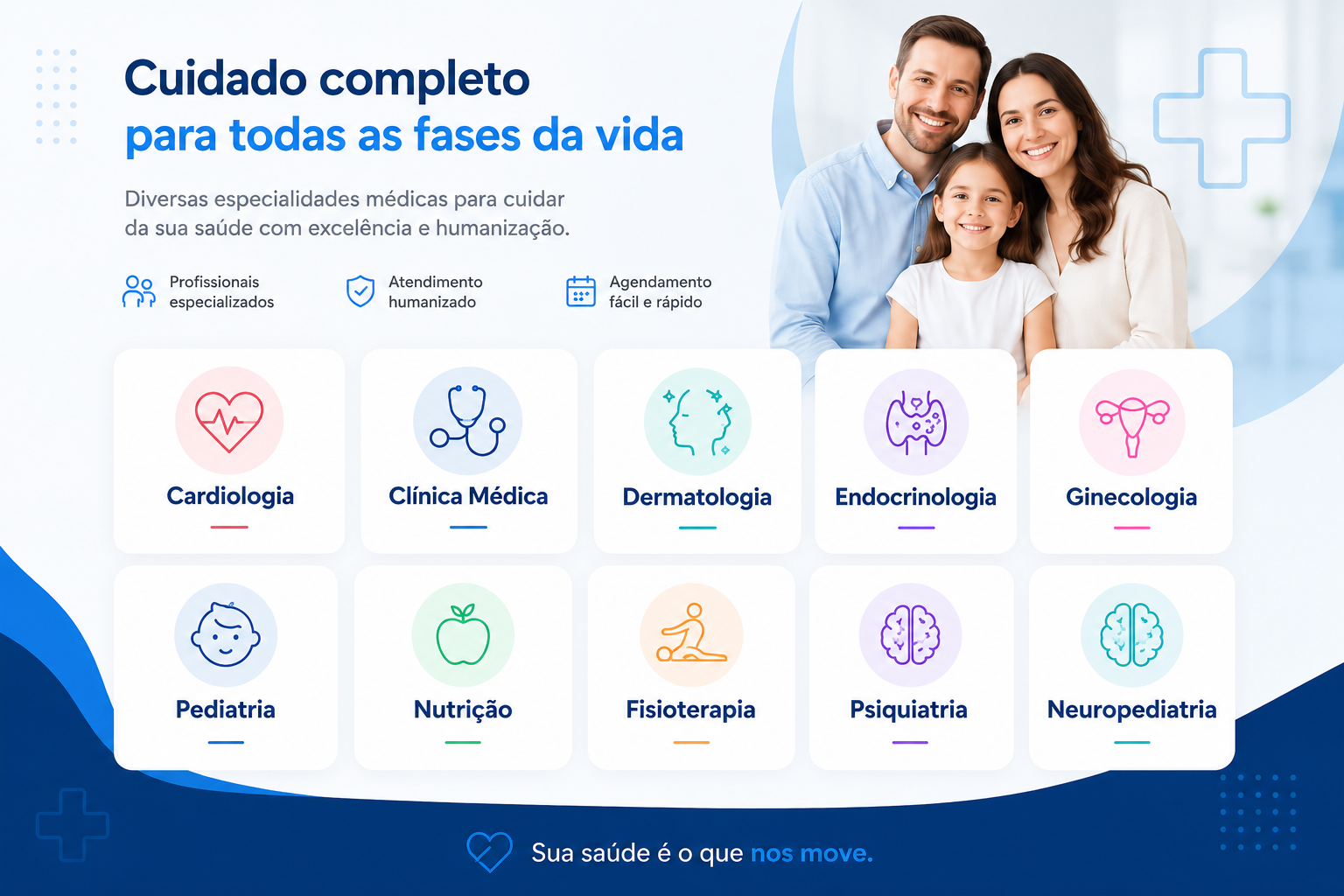 Especialidades atendidas pela Clínica Mais Consulta